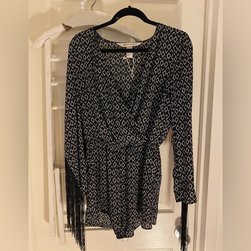 Cochella H&M jumpsuit with fringe